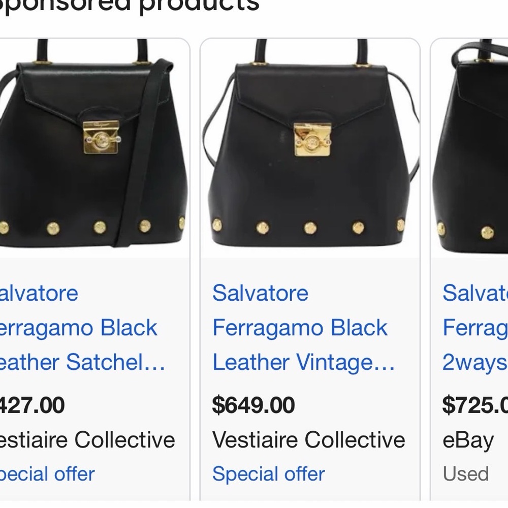 Salvatore Ferragamo Black Bag with Gold Details
EUC - Picture 6 of 9